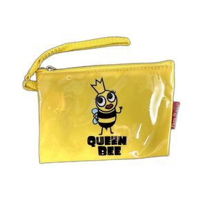 Y2k FRED is RED 'Queen Bee' Coin Purse Yellow PVC Makeup Pouch